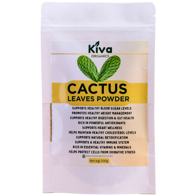 Cactus Leaves Powder– Premium Natural Nopal Superfood for Blood Sugar Support, Gut Health, Weight Management & Antioxidant Wellness (100g)