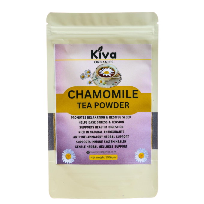 Chamomile Tea Powder for Relaxation, Sleep & Digestion – Calming Herbal Wellness | Kiva Organics 100g