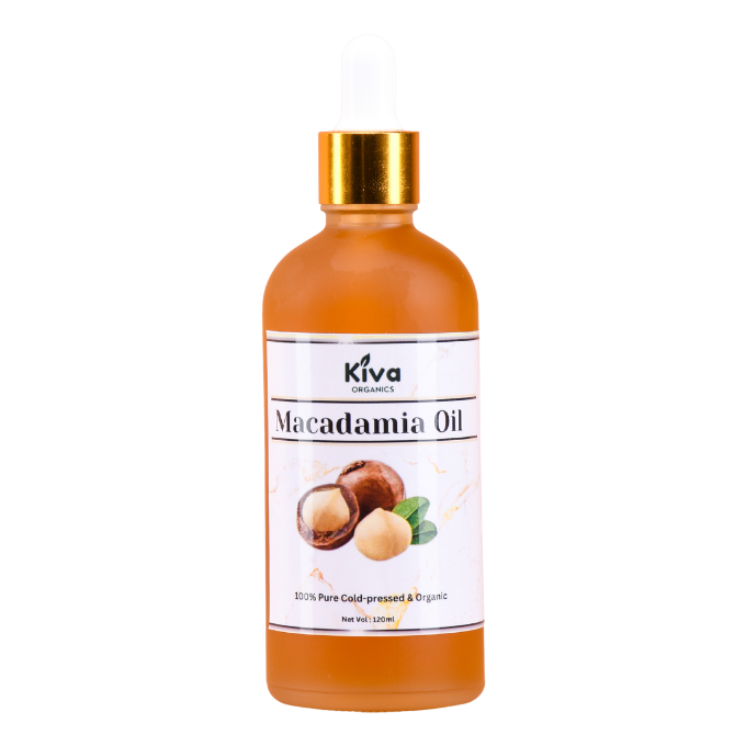 100% Pure Macadamia Oil (Cold Pressed & Organic) – Deep Moisturizing Oil for Skin, Hair & Face – Anti-Aging, Hair Growth & Dry Skin Repair – 120ml