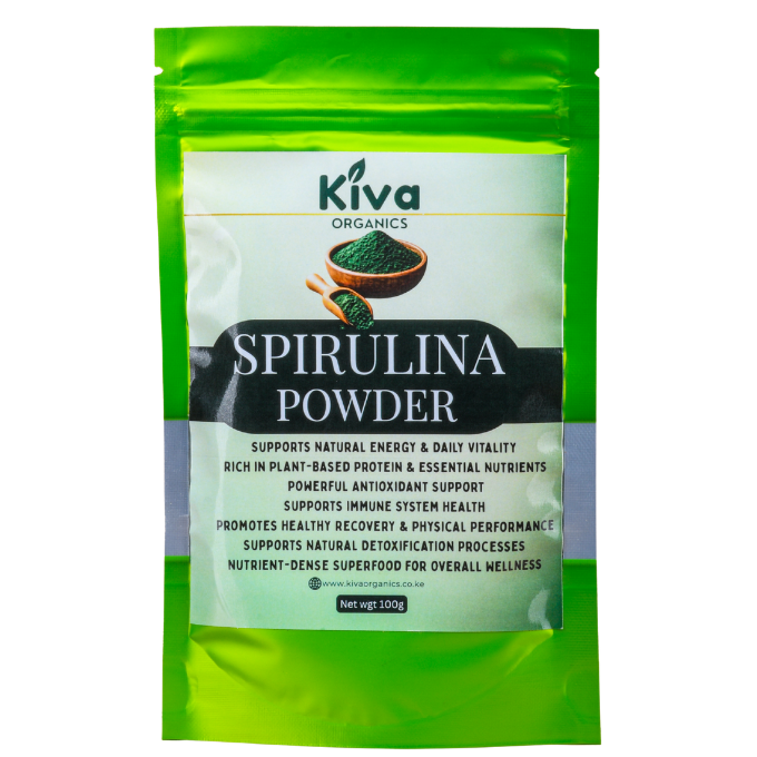 Spirulina Powder – Plant-Based Protein Superfood for Energy, Immunity & Detox Support | Nutrient-Rich Algae Supplement (100g)