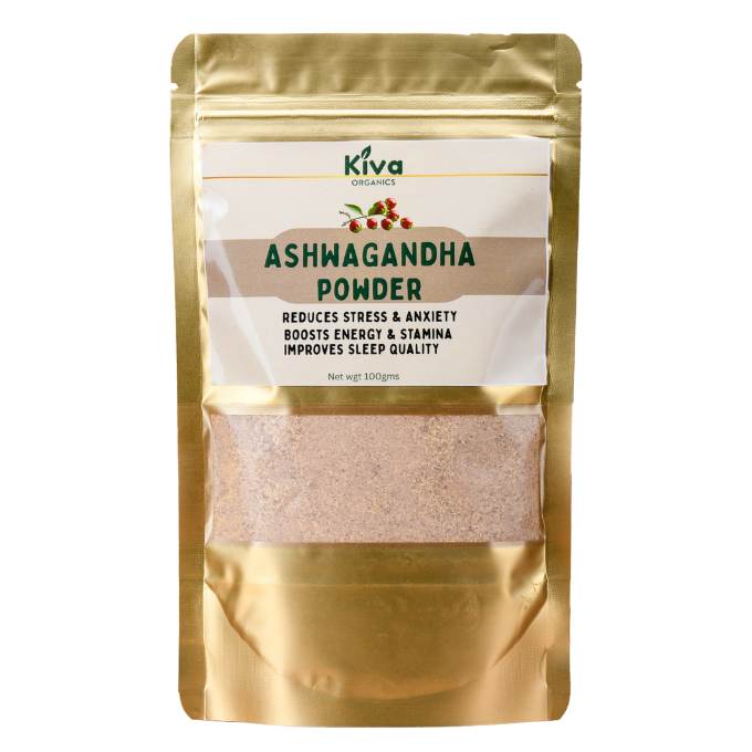 Ashwagandha Powder – Natural Stress Relief, Energy & Sleep Support | Adaptogenic Herb for Calm, Stamina & Mental Wellness (100g)
