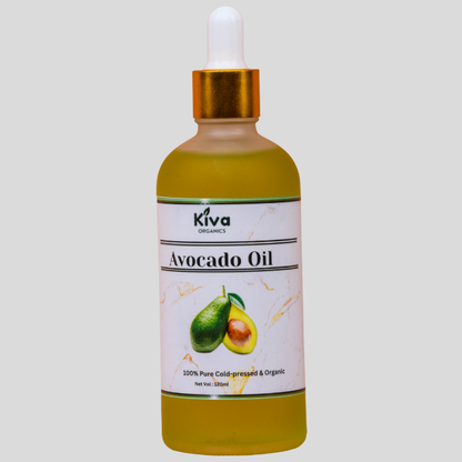 Avocado Oil -(100% Pure Cold-Pressed &Organic )Skin, Hair & Cooking Oil Rich in Vitamin E, Antioxidants & Healthy Fats (120MLs)