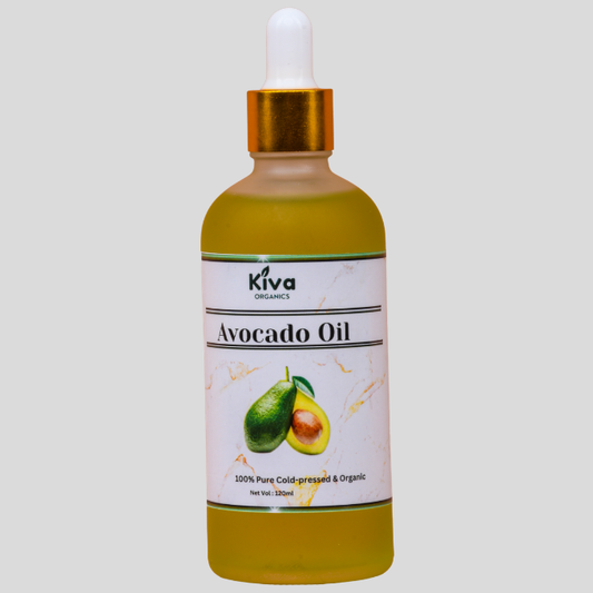 Avocado Oil -(100% Pure Cold-Pressed &Organic )Skin, Hair & Cooking Oil Rich in Vitamin E, Antioxidants & Healthy Fats (120MLs)