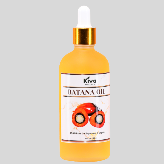 Batana Oil for Hair Growth & Repair – Pure Cold-Pressed Oil for Thick, Healthy Hair | Kiva Organics 120MLs