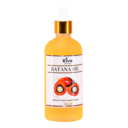 Batana Oil for Hair Growth & Repair – Pure Cold-Pressed Oil for Thick, Healthy Hair | Kiva Organics 120MLs