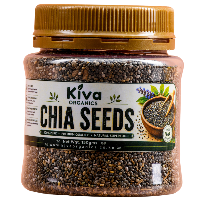 Premium Organic Chia Seeds | High Fiber, Plant-Based Omega-3 & Protein Superfood (150g)