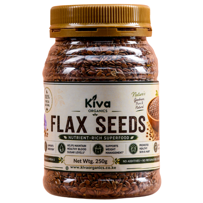Flax Seeds – 100% Pure Natural Superfood | Rich in Omega-3, Fiber & Plant Protein | Supports Heart, Digestive & Overall Wellness (250g)