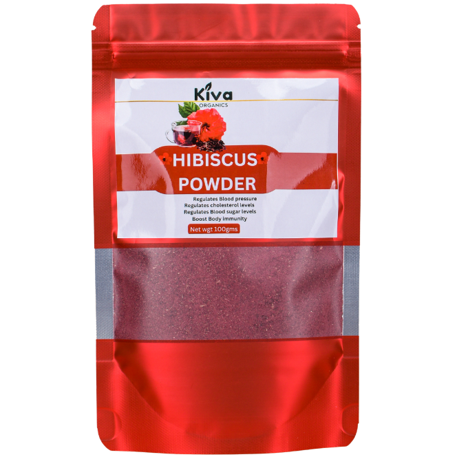 Hibiscus Powder – 100% Pure & Natural | Supports Blood Pressure, Blood Sugar & Heart Health | Antioxidant-Rich Herbal Powder (100g)