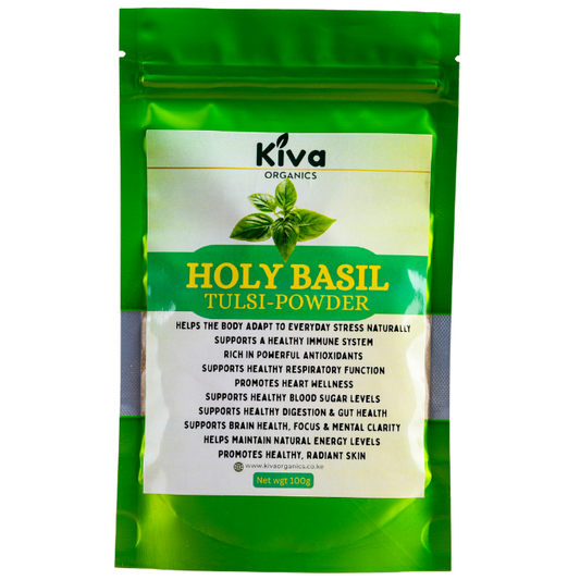 Holy Basil (Tulsi) Powder – Premium Organic Adaptogenic Super Herb for Stress, Immunity, Digestion & Overall Wellness (100g)