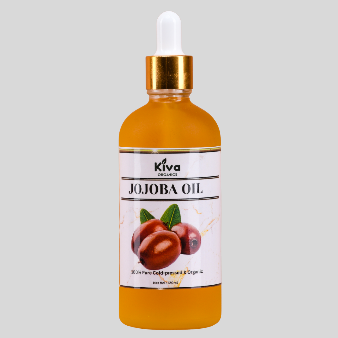 Jojoba Oil for Face, Skin & Hair – Pure Cold-Pressed Moisturizing & Oil Balancing Oil | Kiva Organics 120MLs