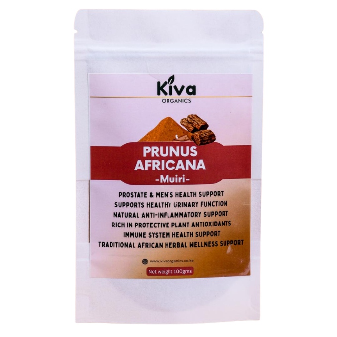 Prunus Africana (Muiri) Powder  – Natural Prostate Support, Men’s Health & Urinary Wellness | Kiva Organics 100g
