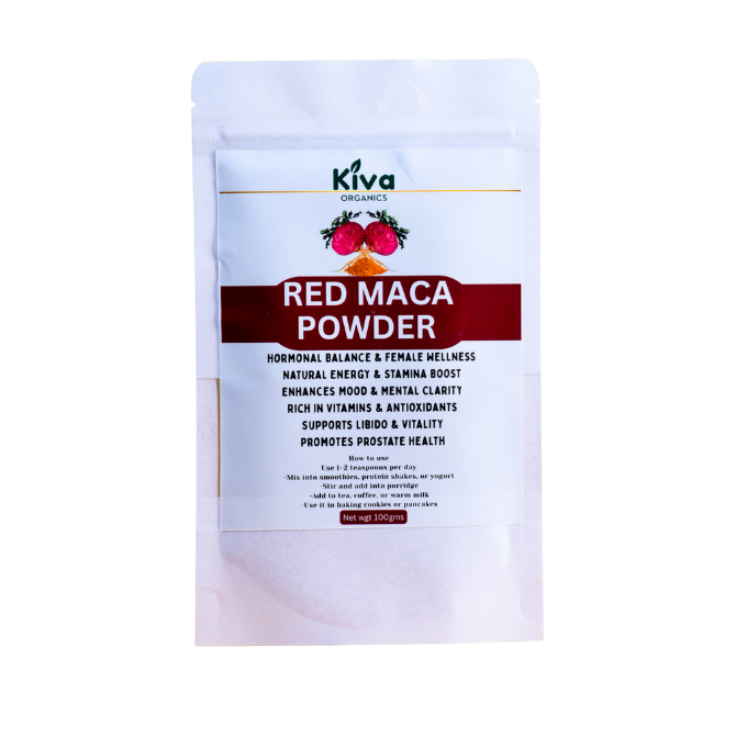 Kiva Organics Premium Red Maca Root Powder – 100g
