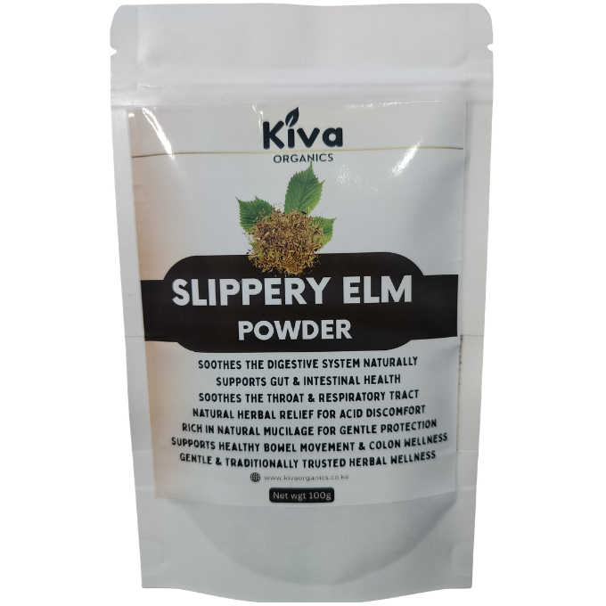 Slippery Elm Powder for Gut Health, Digestion & Throat Support – Soothing Herbal Wellness (100g)