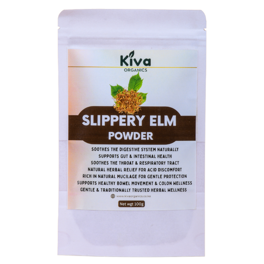 Slippery Elm Powder for Gut Health, Digestion & Throat Support – Soothing Herbal Wellness (100g)