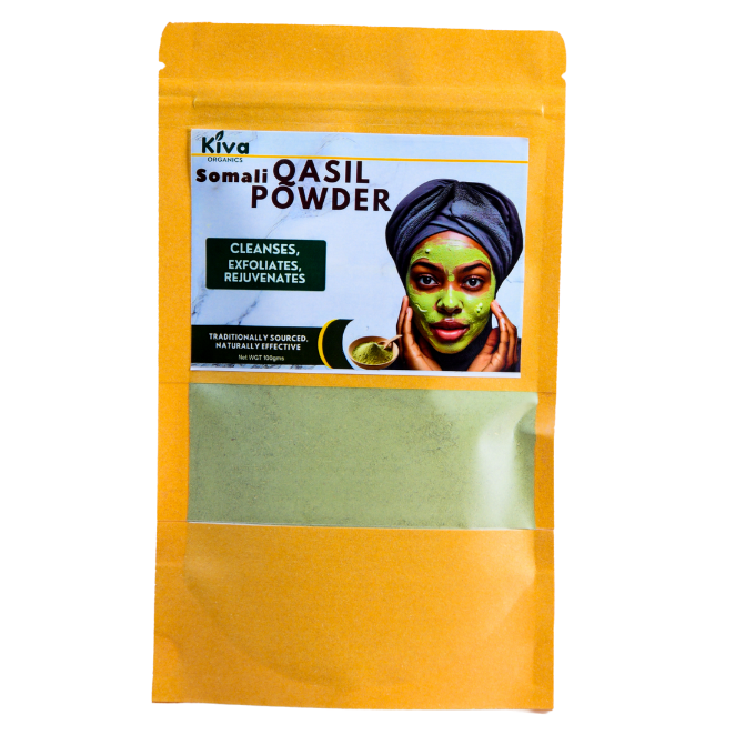 Somali Qasil Powder – Natural Facial Cleanser & Exfoliating Herbal Mask | Deep Cleansing, Brightening & Skin Rejuvenation (100g)