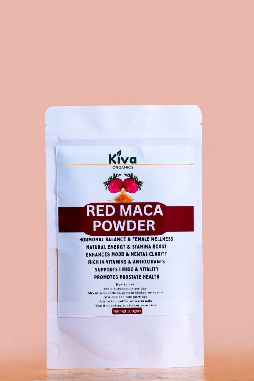Kiva Organics Premium Red Maca Root Powder – 100g
